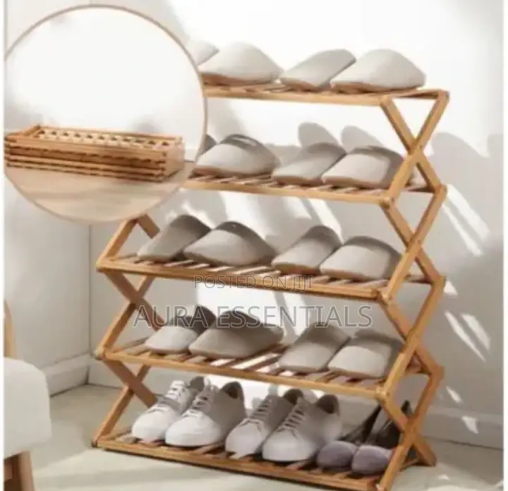 Bamboo Shoe Rack Organizer