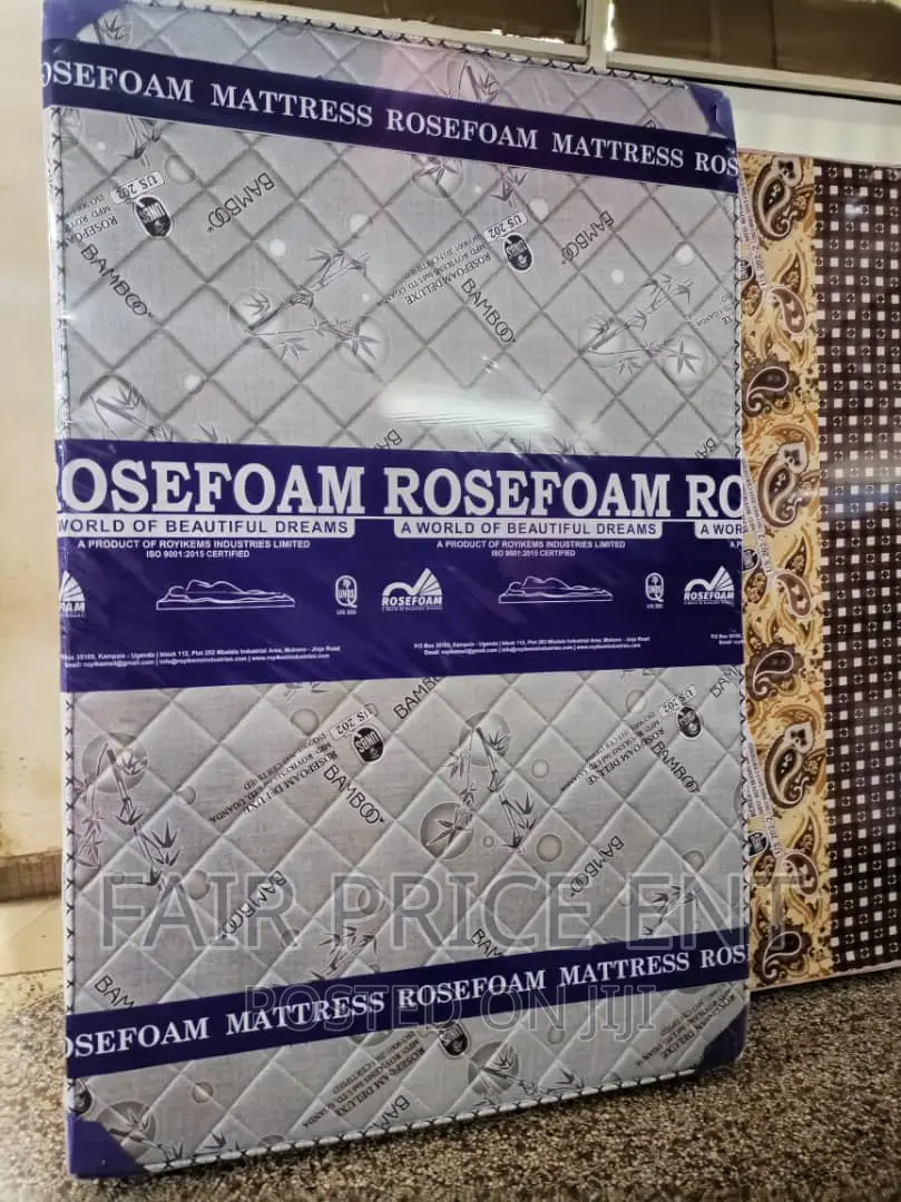 Rosefoam Mattress in Bamboo High Density. 4x6x6inches.(Gray)