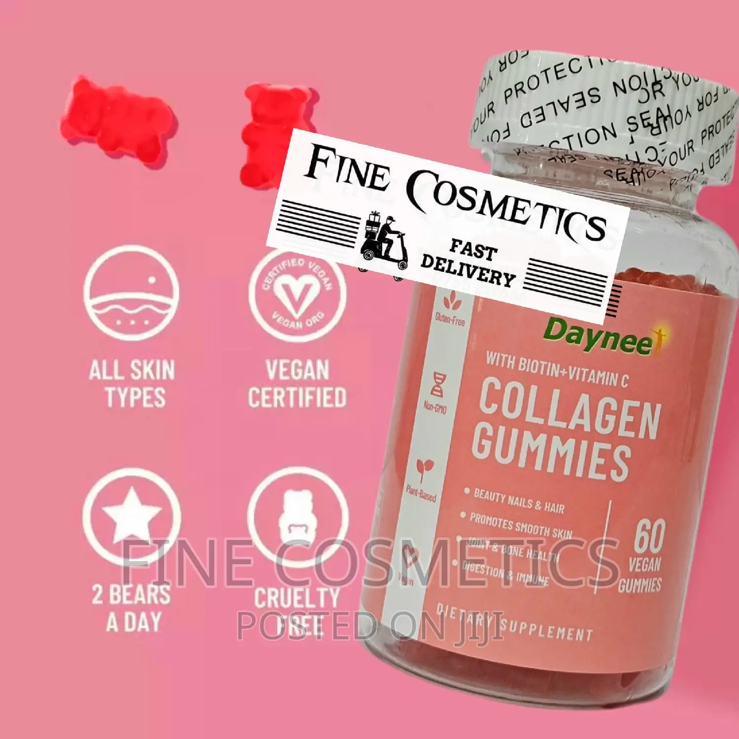 Healthy Skin + Hair Collagen Gummies With Biotin + Vitamin C