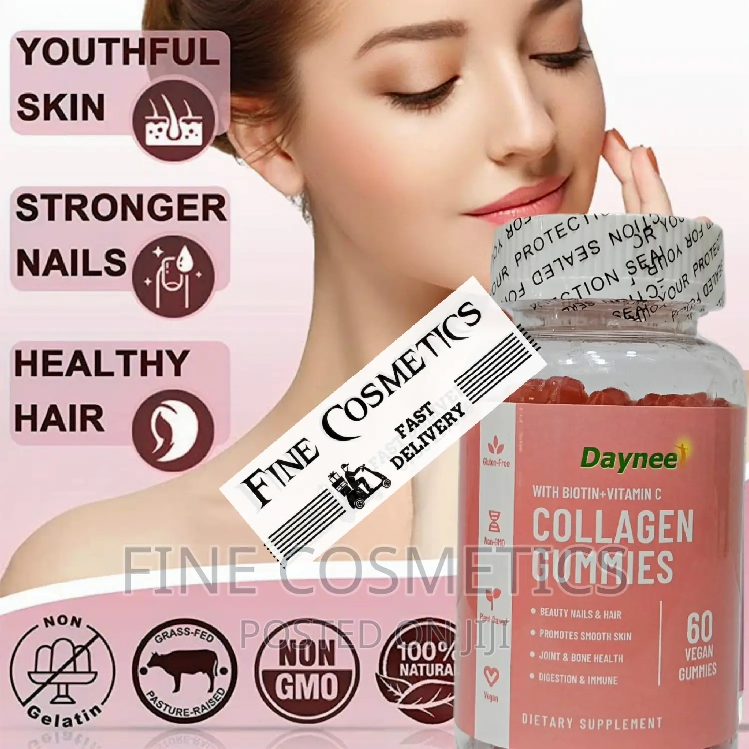 Healthy Skin + Hair Collagen Gummies With Biotin + Vitamin C