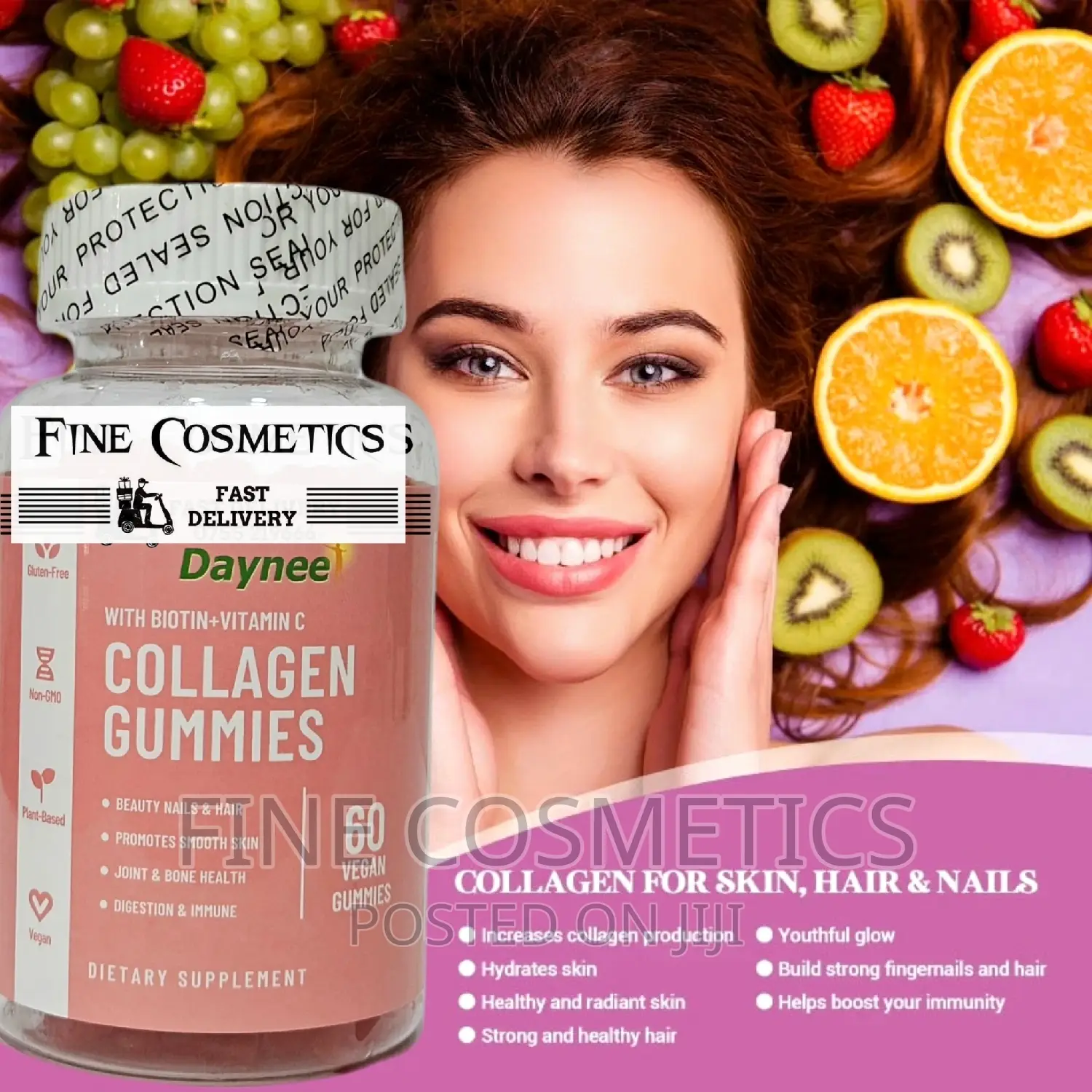 Healthy Skin + Hair Collagen Gummies With Biotin + Vitamin C