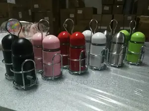 Hot Pepper and Salt Shakers \\ Stainless Steel.