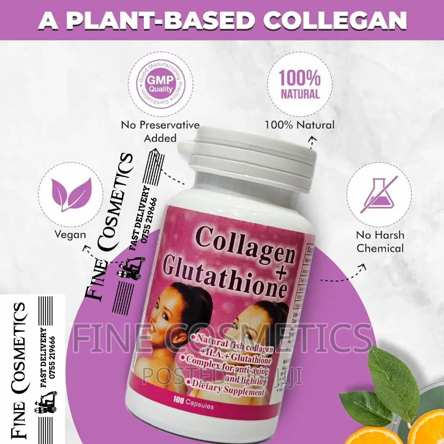 COLLAGEN AND GLUTATHIONE Skin Whitening |Hair Nail Care Caps