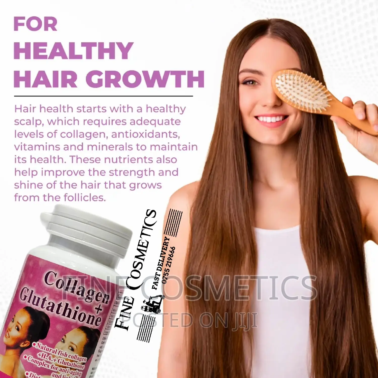 COLLAGEN AND GLUTATHIONE Skin Whitening |Hair Nail Care Caps