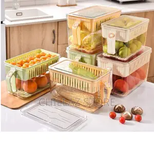 1PC Refrigerator Organizers With Lids Drain Rack.