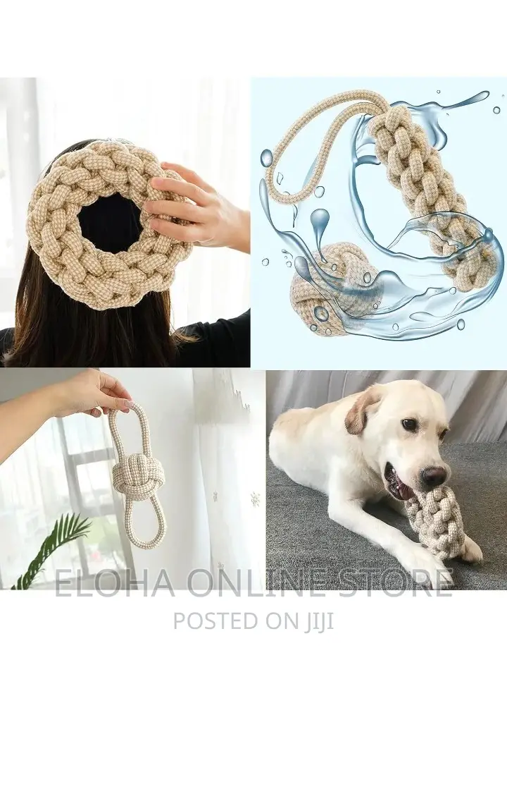 Dog Toy Cotton Rope Knot Chew Ball Grinding
