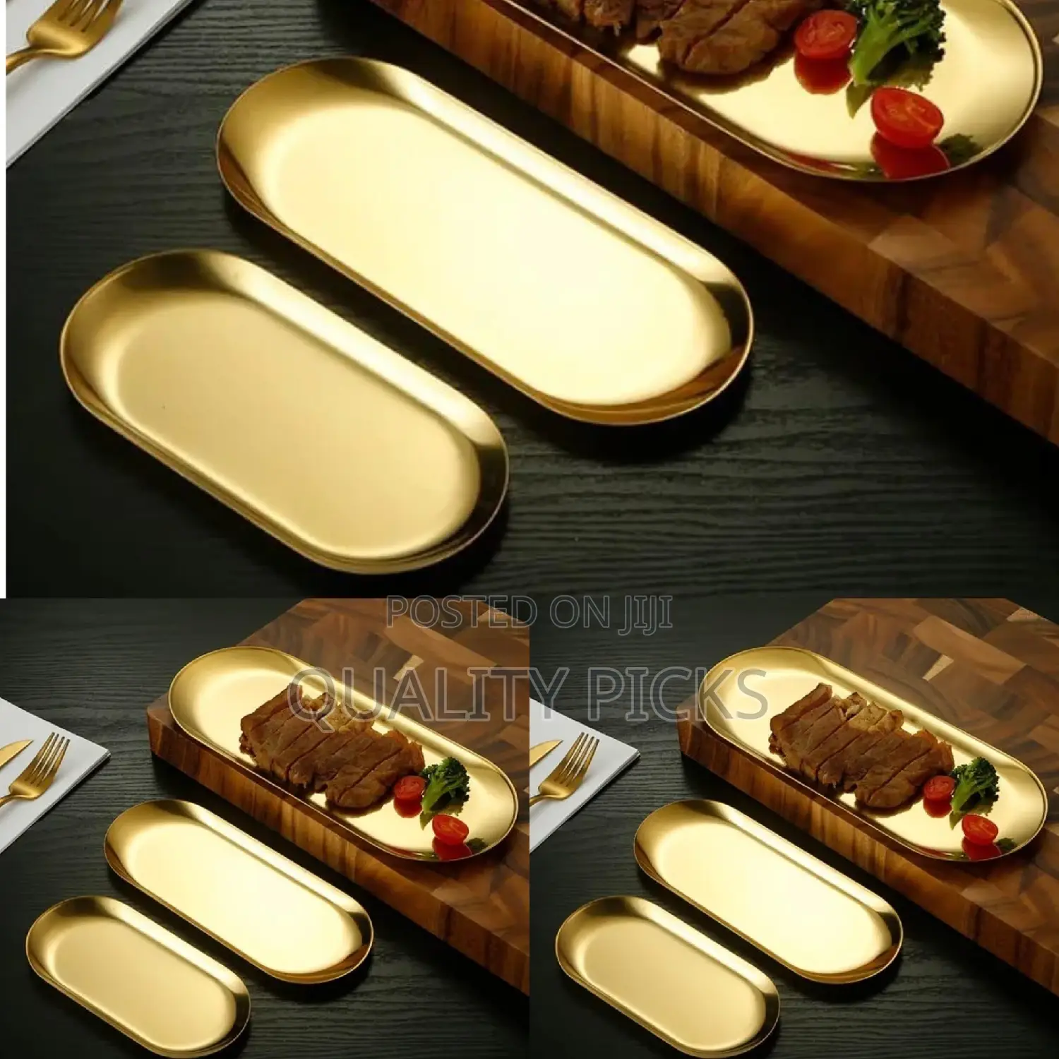 Stainless Gold Tray
