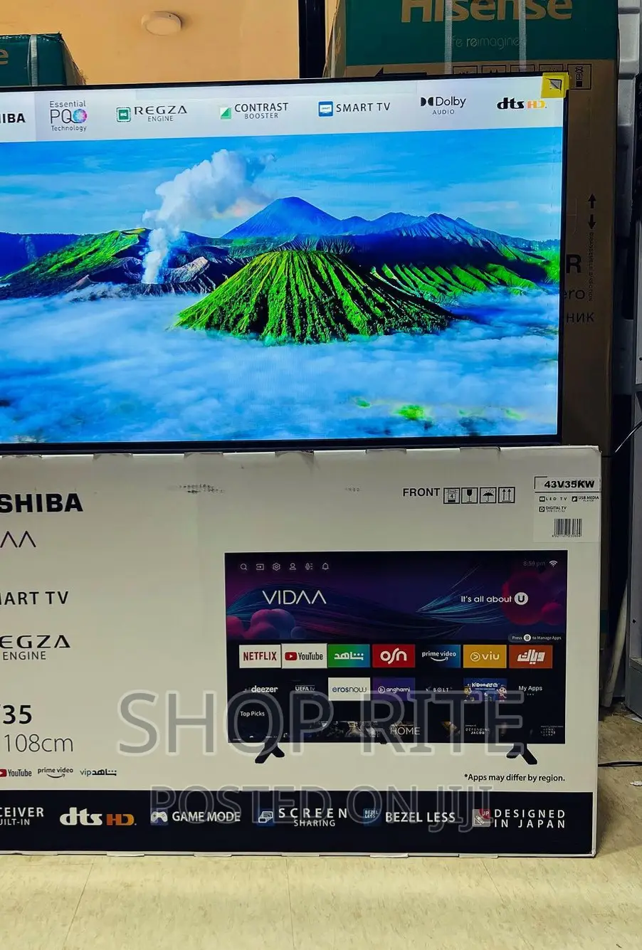 Toshiba 43inches Smart Vida TVS 2 Years Warranty
