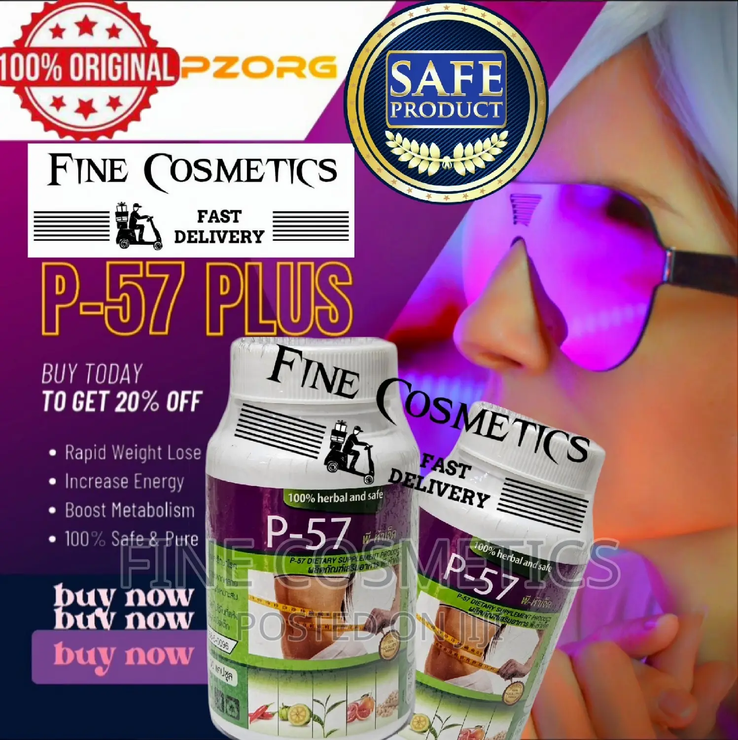 P-57 Tummy Slimming Fat Burner Weight Loss Belly Capsules.