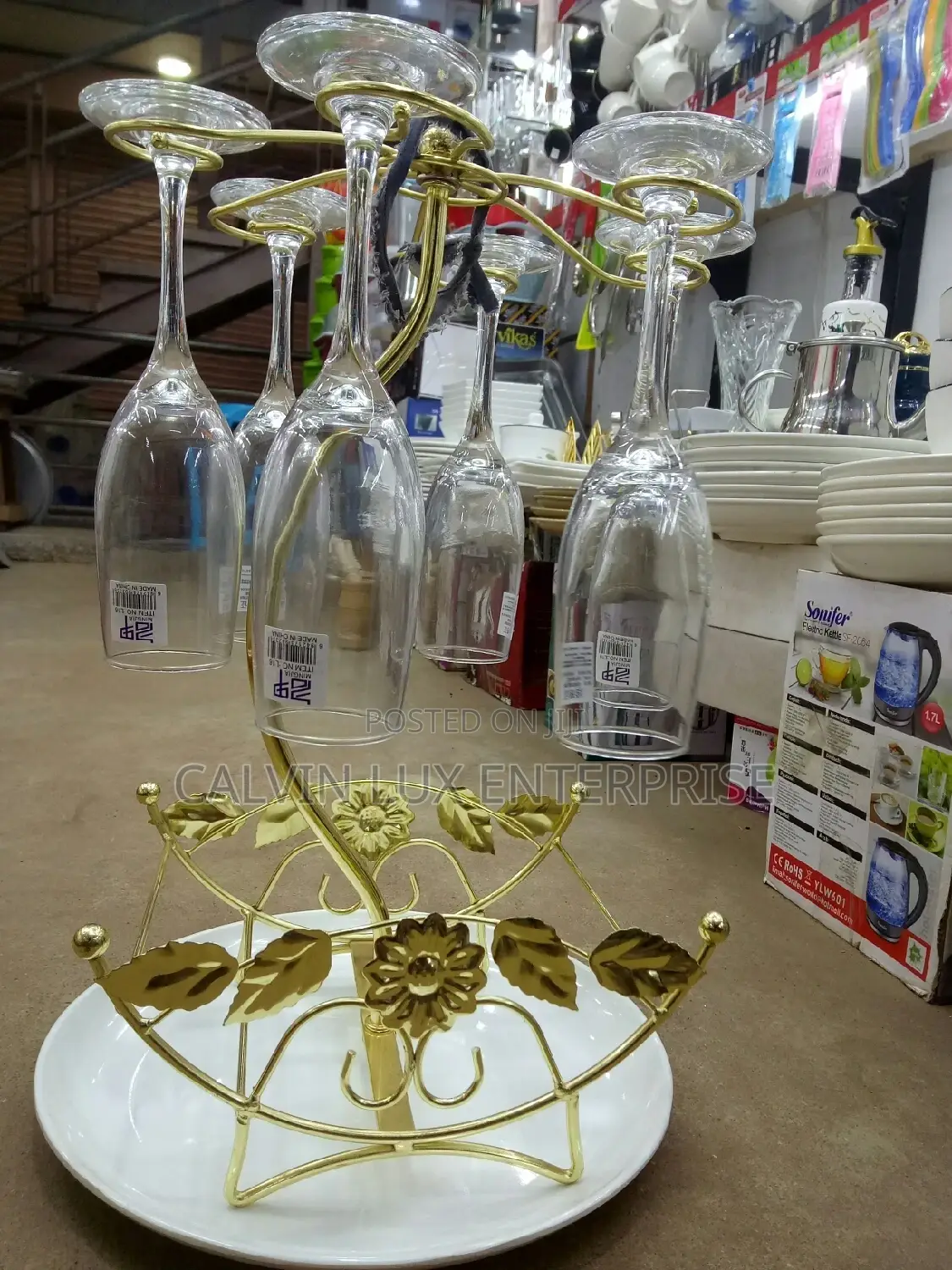 Champagne Glasses Plus Holder Full Set