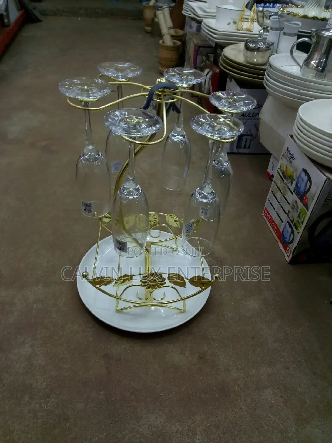 Champagne Glasses Plus Holder Full Set
