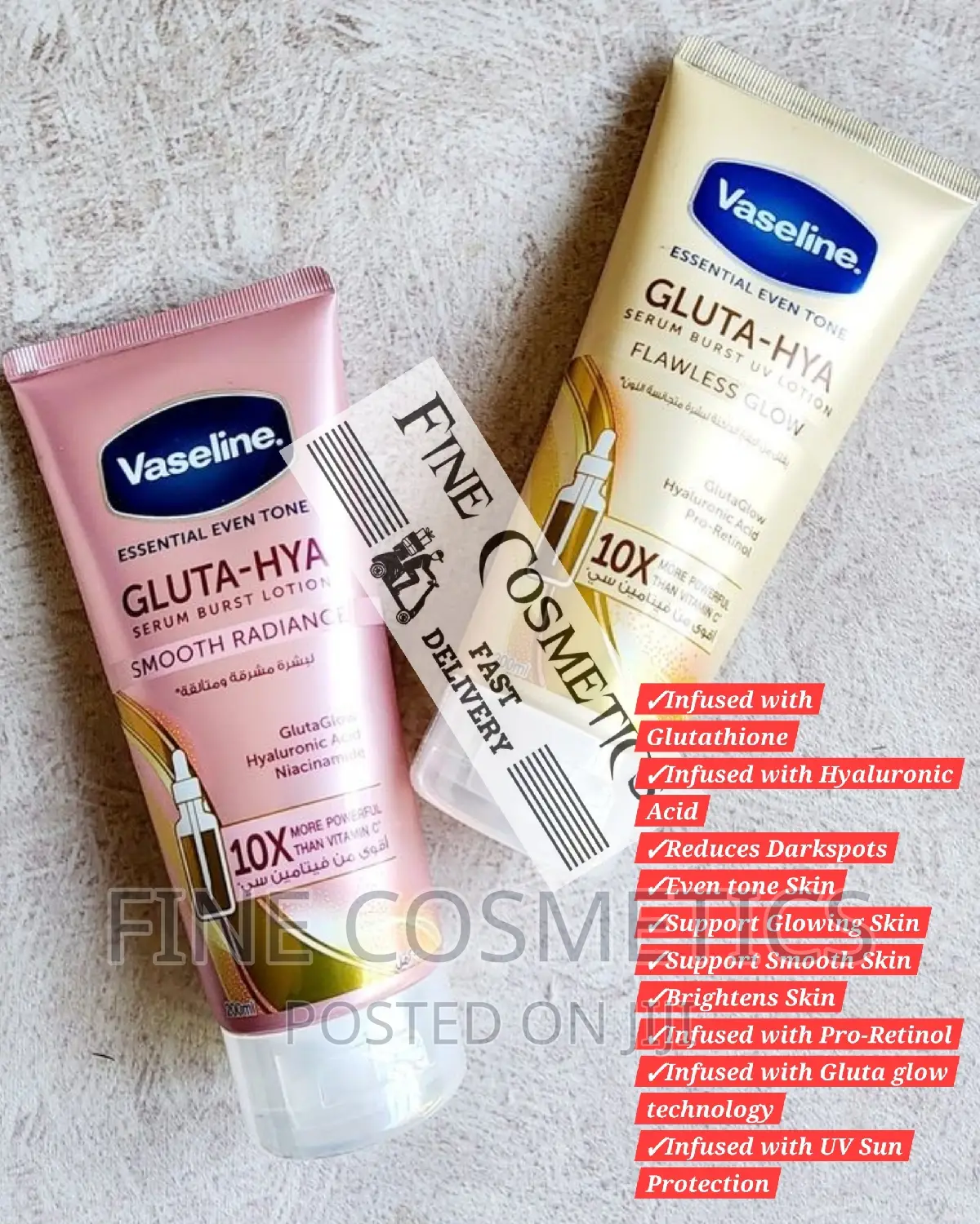1pc Vaseline Healthy Bright Gluta-Hya Serum Burst Lotion