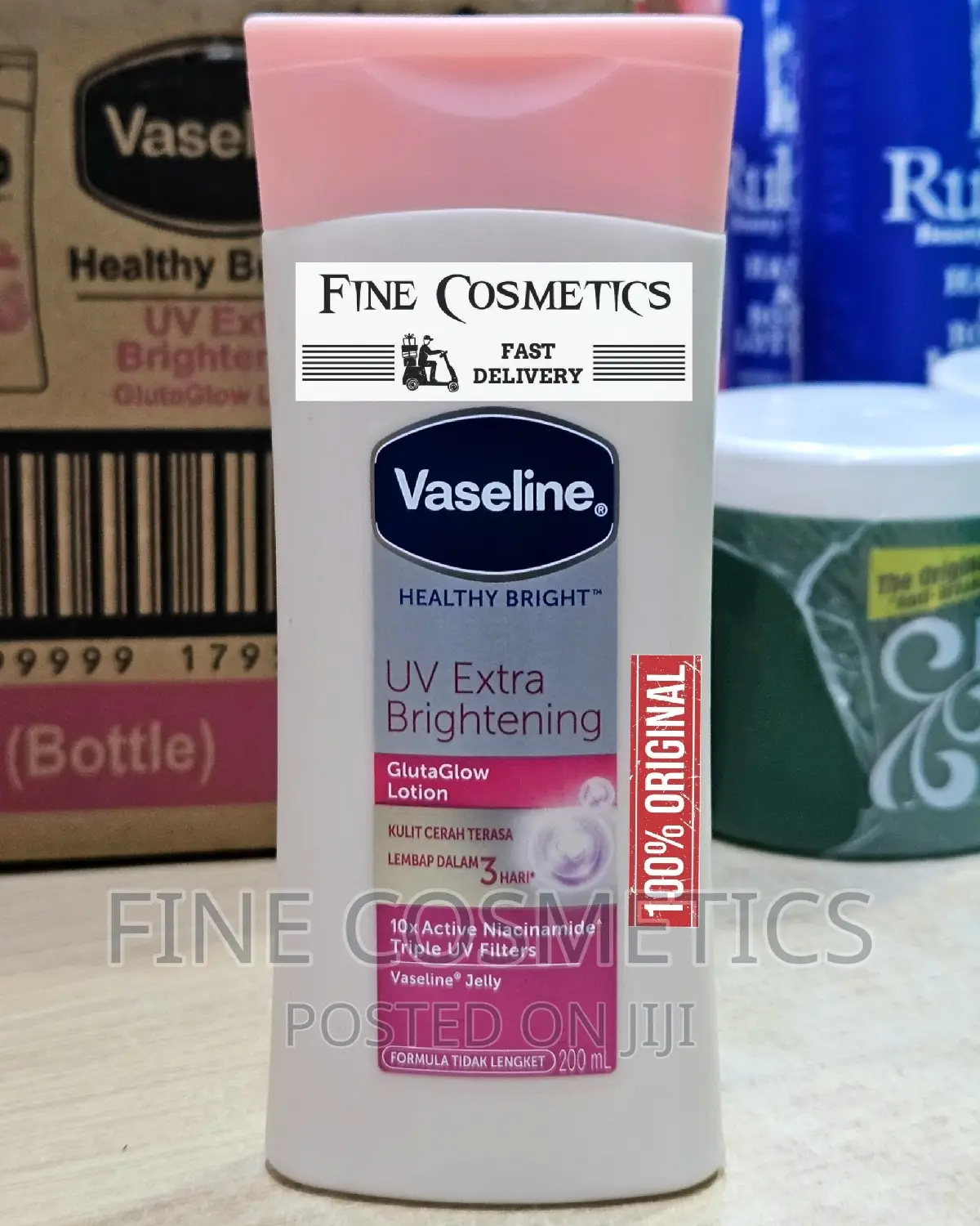 Vaseline Healthy Bright Uv Lightening Gluta Glow Lotion 200g