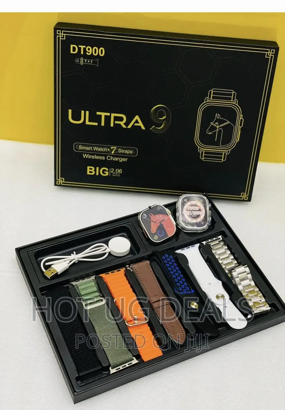 DT 900 Ultra Smartwatch With 7 Straps for Fitness Health