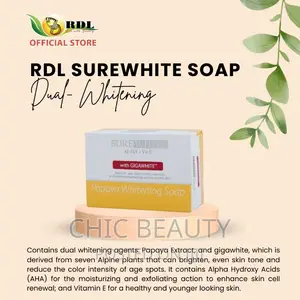 RDL Surewhite Soap 135g, Brightens Skins, for Dark Spots.