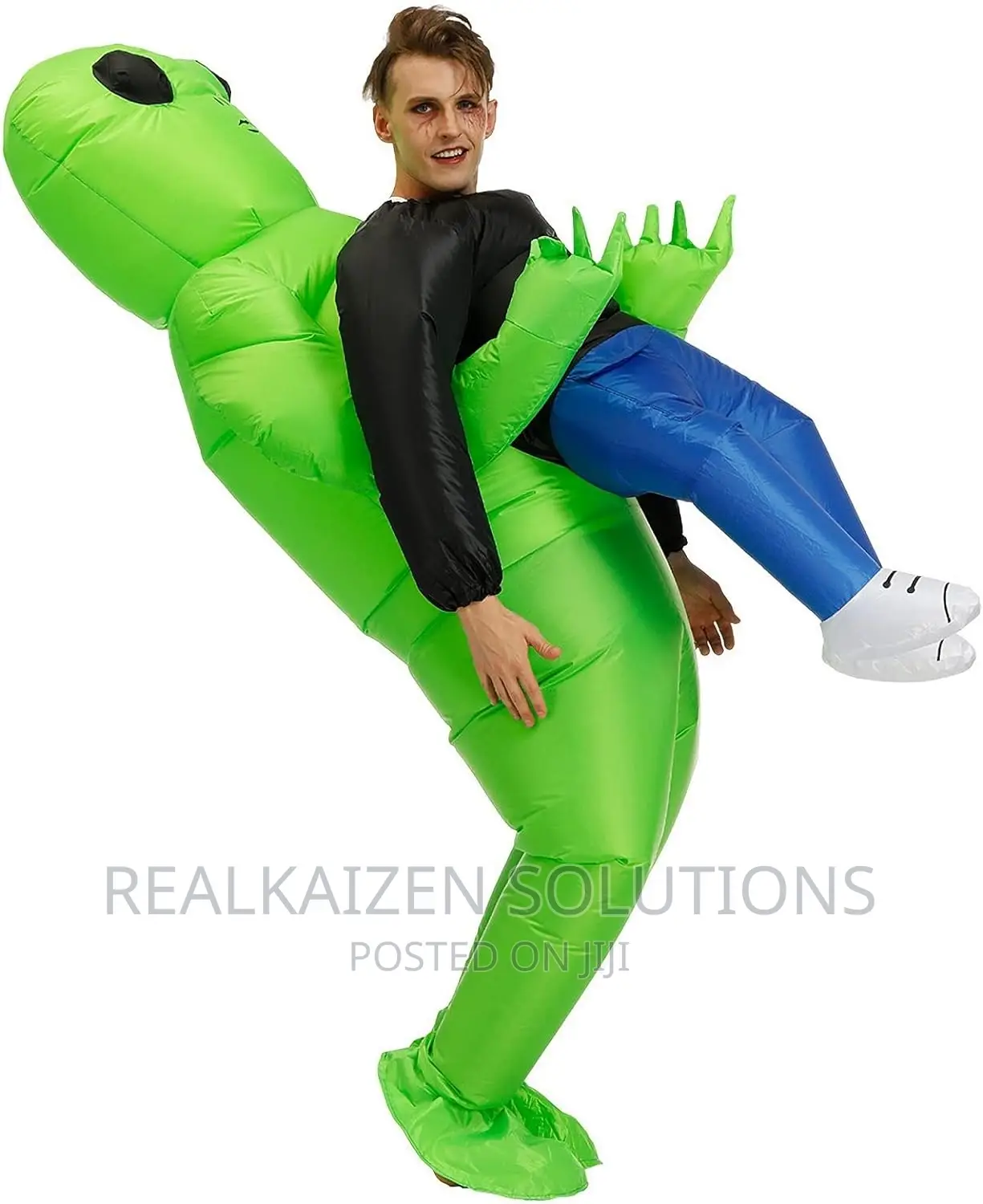 Inflatable Green Alien Wearable Cosplay Halloween Costume
