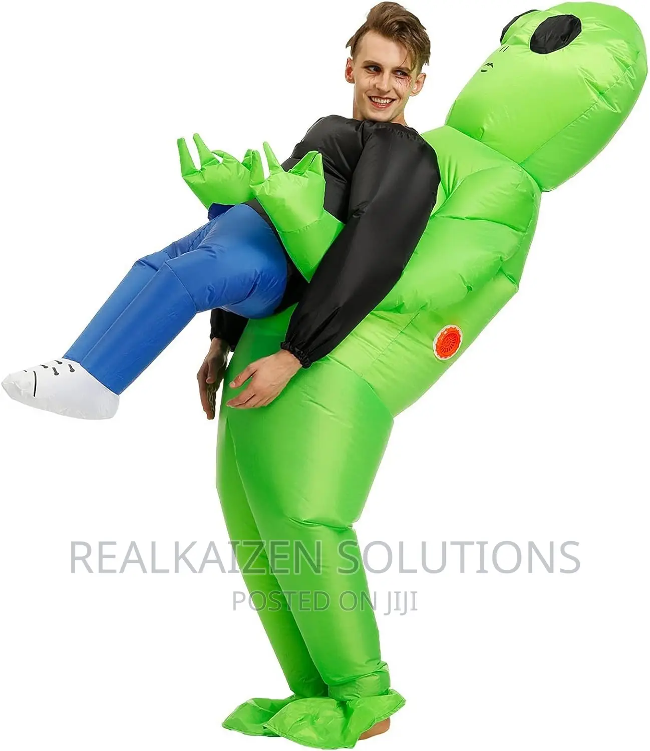 Inflatable Green Alien Wearable Cosplay Halloween Costume