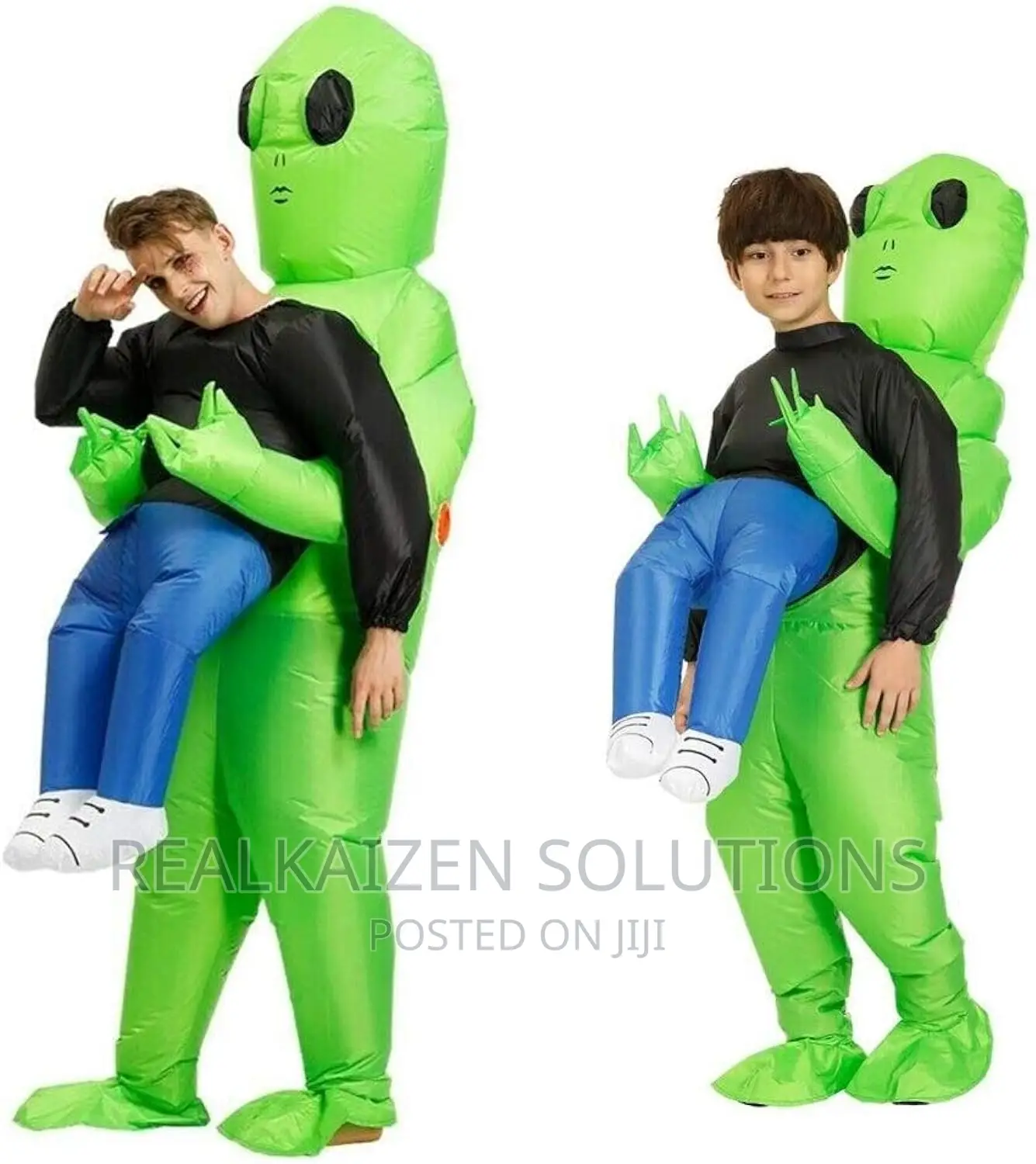 Inflatable Green Alien Wearable Cosplay Halloween Costume