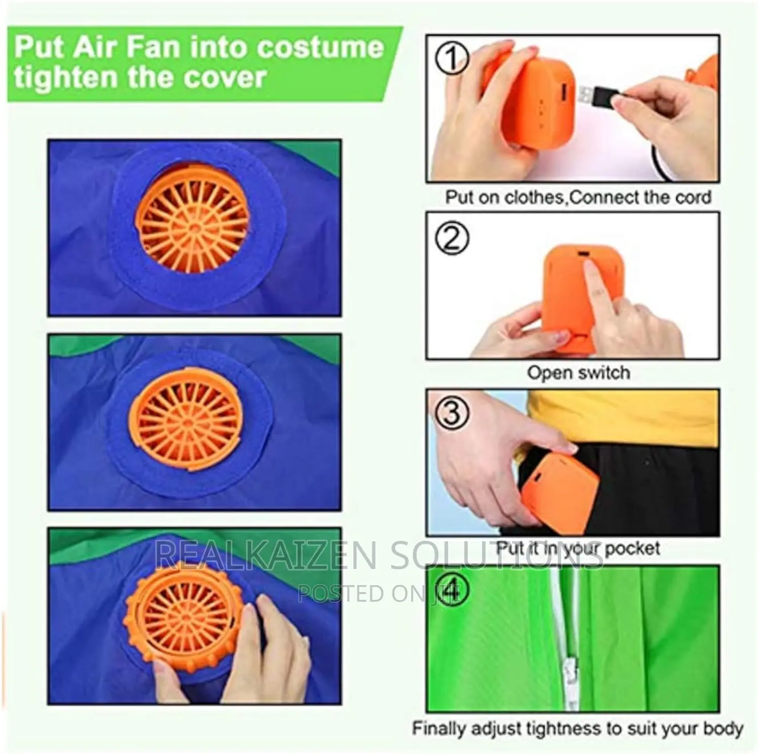 Inflatable Green Alien Wearable Cosplay Halloween Costume