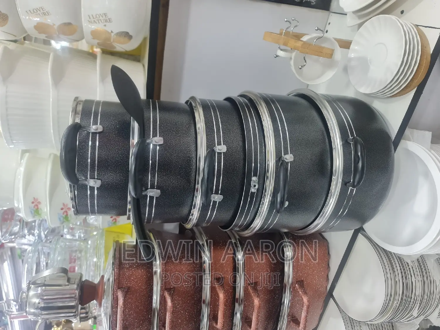 Set of Non-Stick Cooking Pans With a Frying Pan
