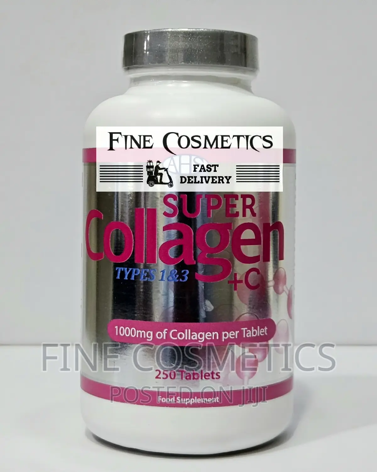 Super Collagen + Vitamin C Tablets 1000mg for Skin and Hair.