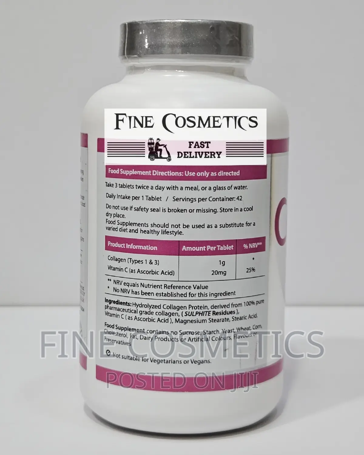 Super Collagen + Vitamin C Tablets 1000mg for Skin and Hair.