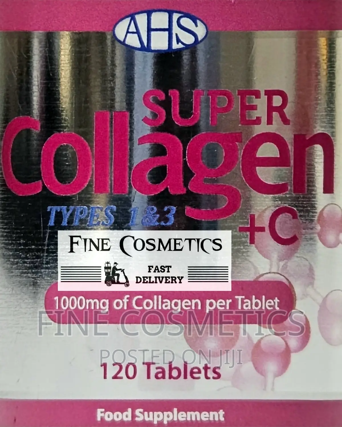 Super Collagen + Vitamin C Tablets 1000mg for Skin and Hair.