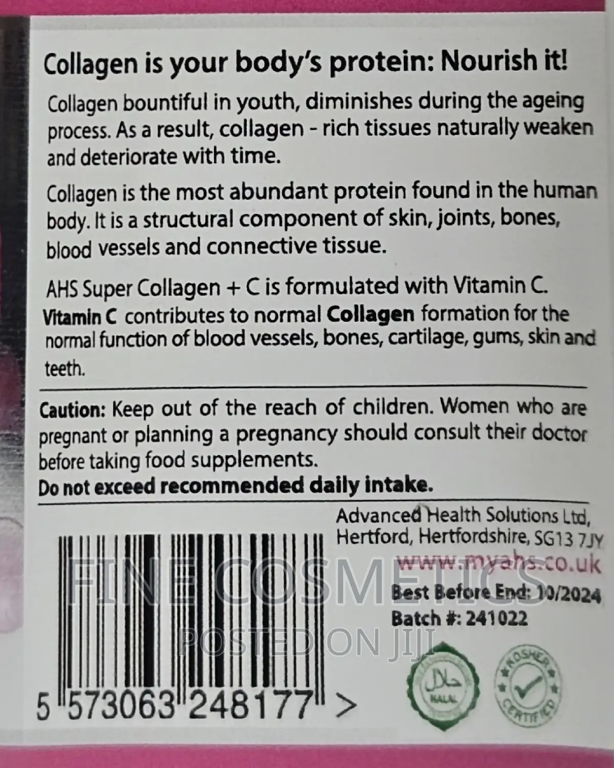 Super Collagen + Vitamin C Tablets 1000mg for Skin and Hair.