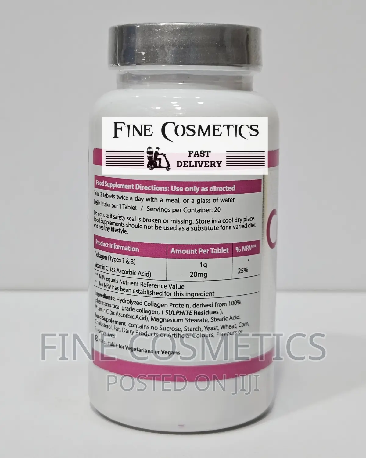 Super Collagen + Vitamin C Tablets 1000mg for Skin and Hair.