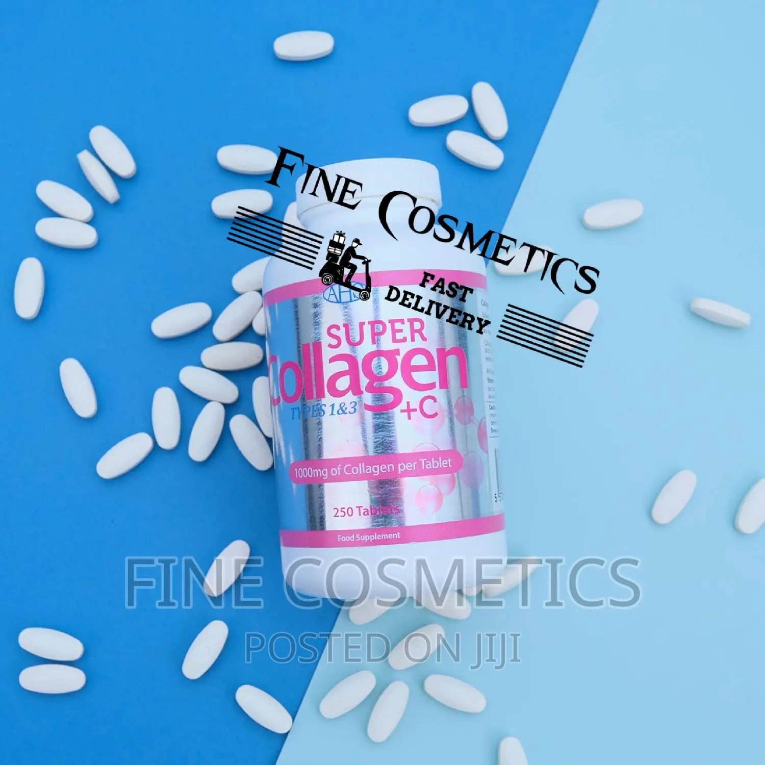 Super Collagen + Vitamin C Tablets 1000mg for Skin and Hair.