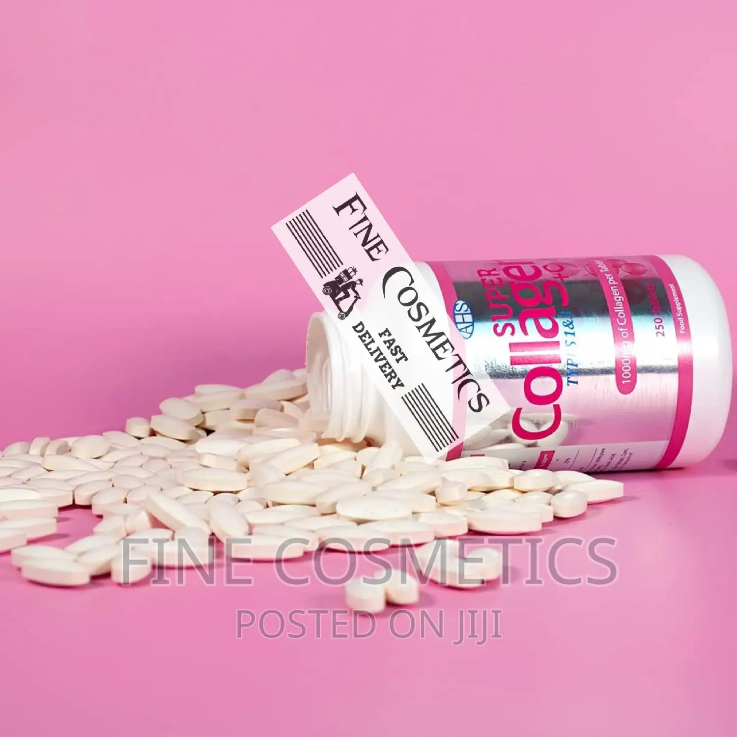 Super Collagen + Vitamin C Tablets 1000mg for Skin and Hair.