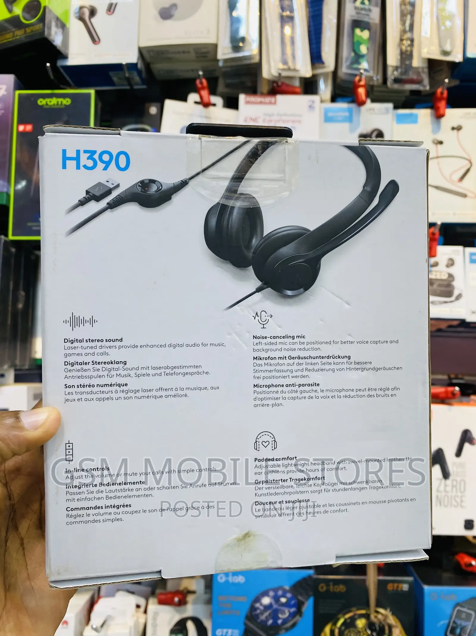 (New) Logitech H390 USB Headset With Noise Cancellation