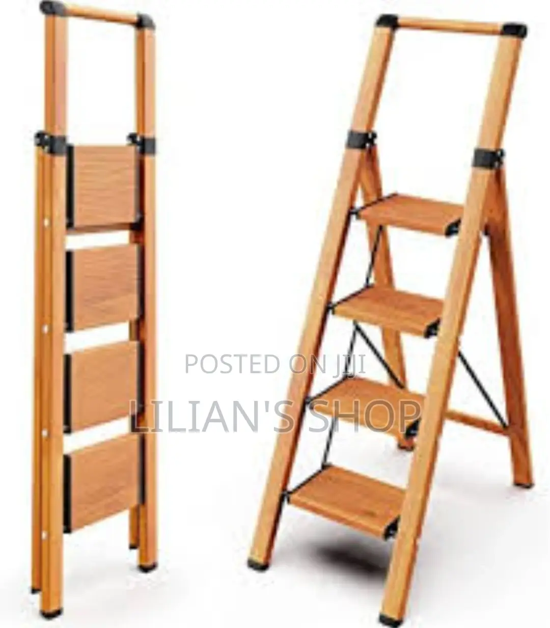 Wooden Ladder With Anti Slip Rubber