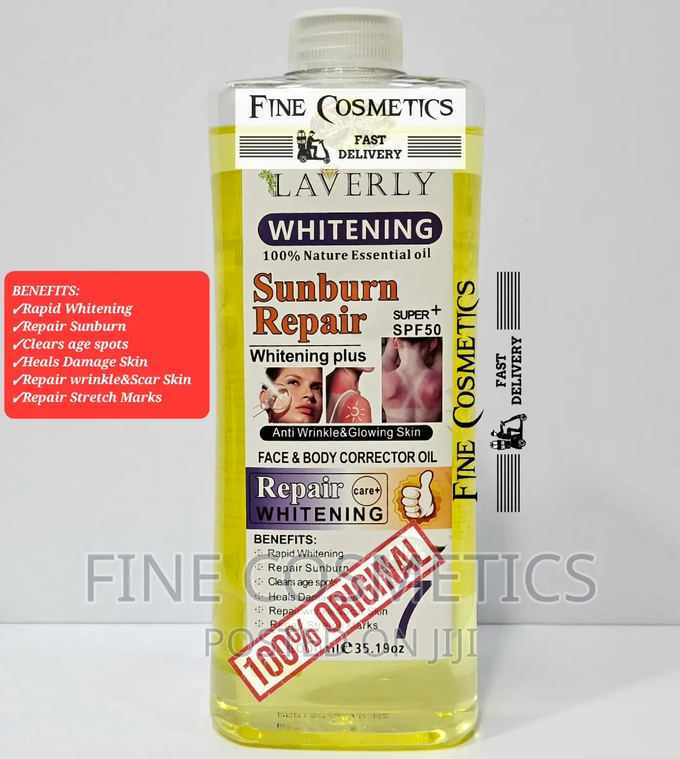 LAVERLY Whitening Green Vein Alpha Arbutin Sunburn Body Oil