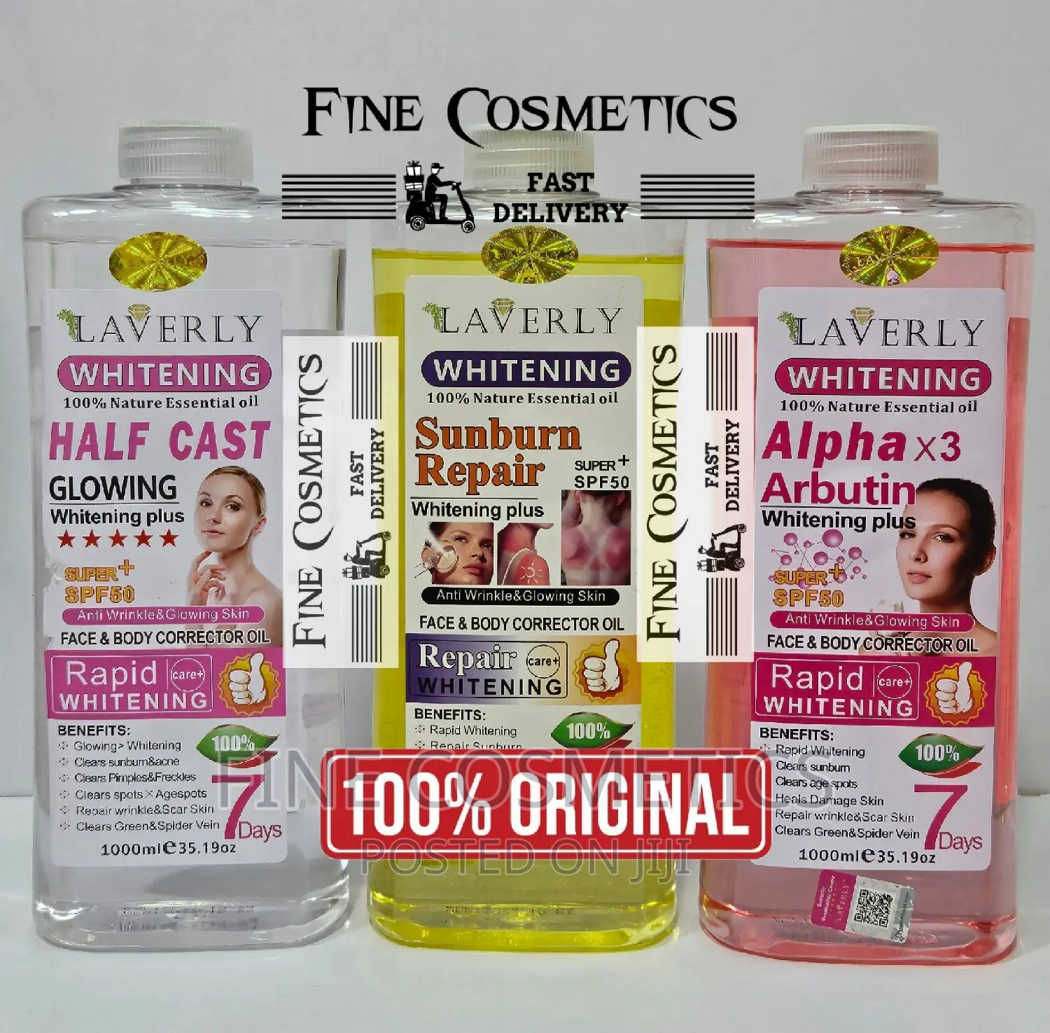 LAVERLY Whitening Green Vein Alpha Arbutin Sunburn Body Oil