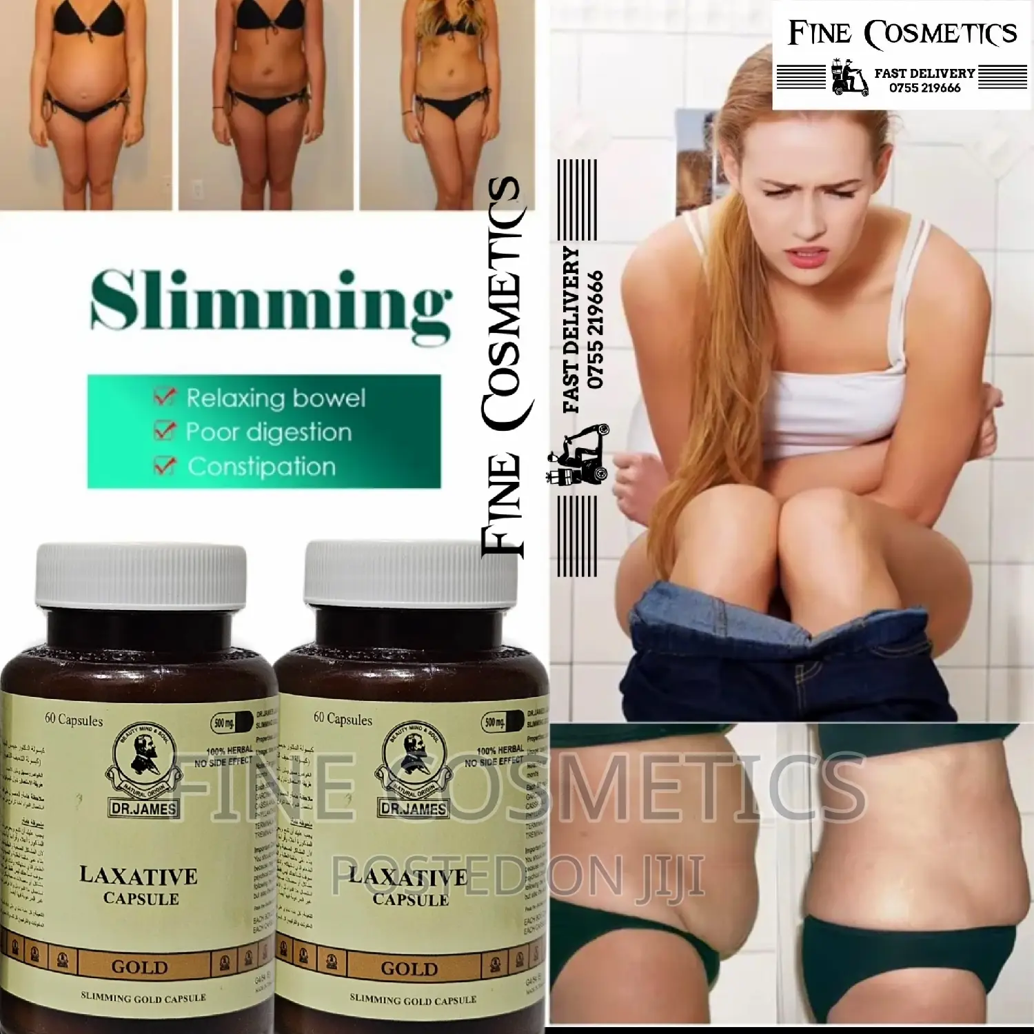 Dr James Slimming Gold Laxativ Weight Loss Fat Burner 60caps