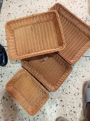 Rectangular Polypropylene Bread Basket Set of 4pcs