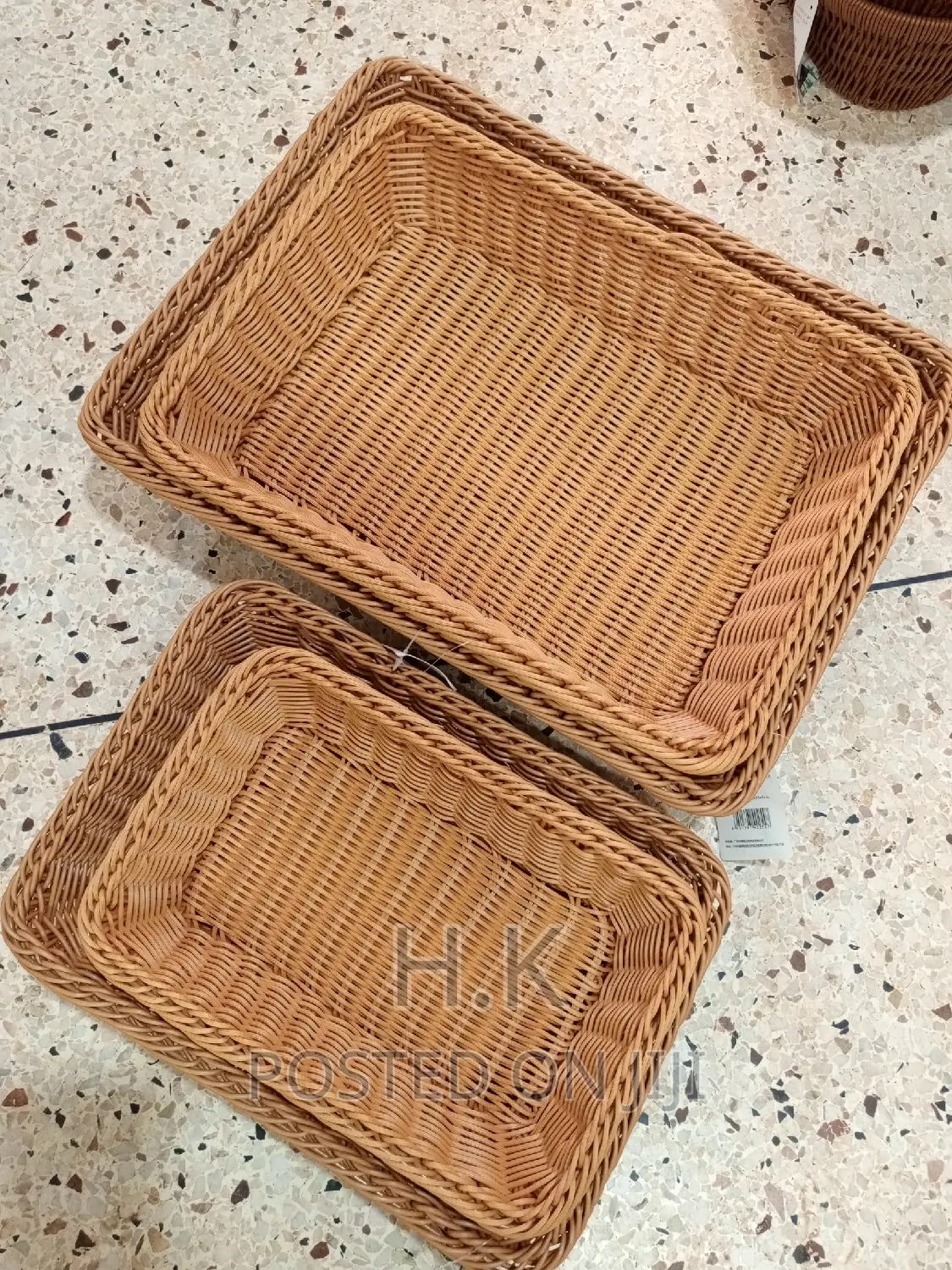 Rectangular Polypropylene Bread Basket Set of 4pcs