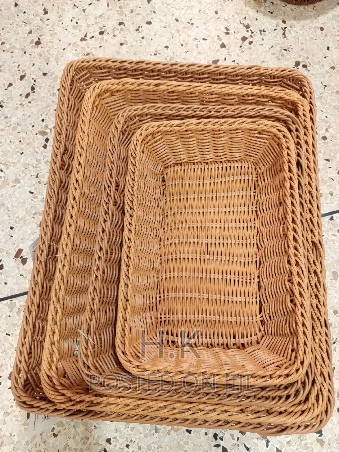 Rectangular Polypropylene Bread Basket Set of 4pcs