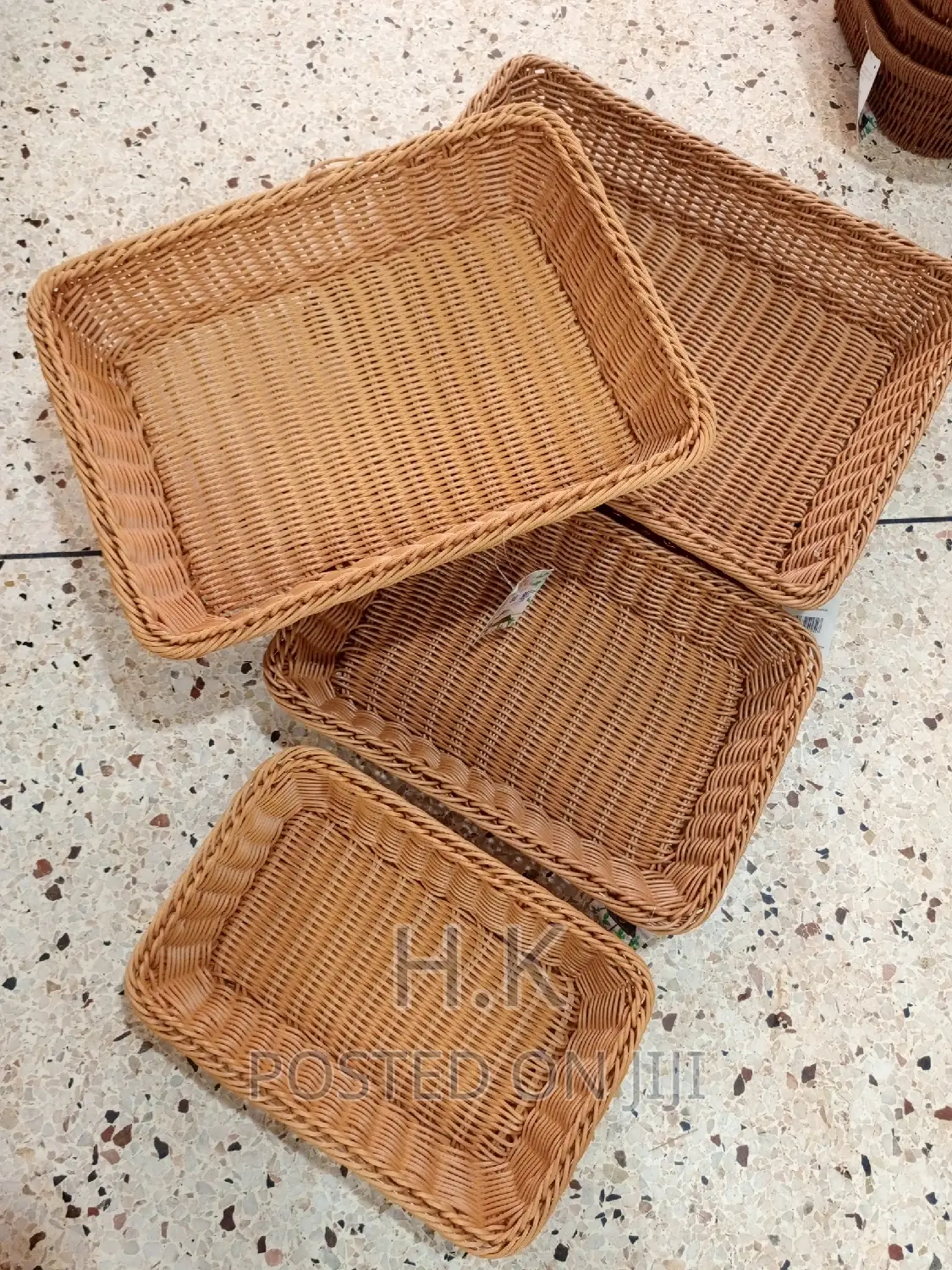 Rectangular Polypropylene Bread Basket Set of 4pcs