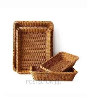 Rectangular Polypropylene Bread Basket Set of 4pcs
