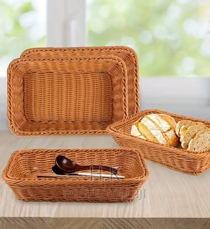Rectangular Polypropylene Bread Basket Set of 4pcs