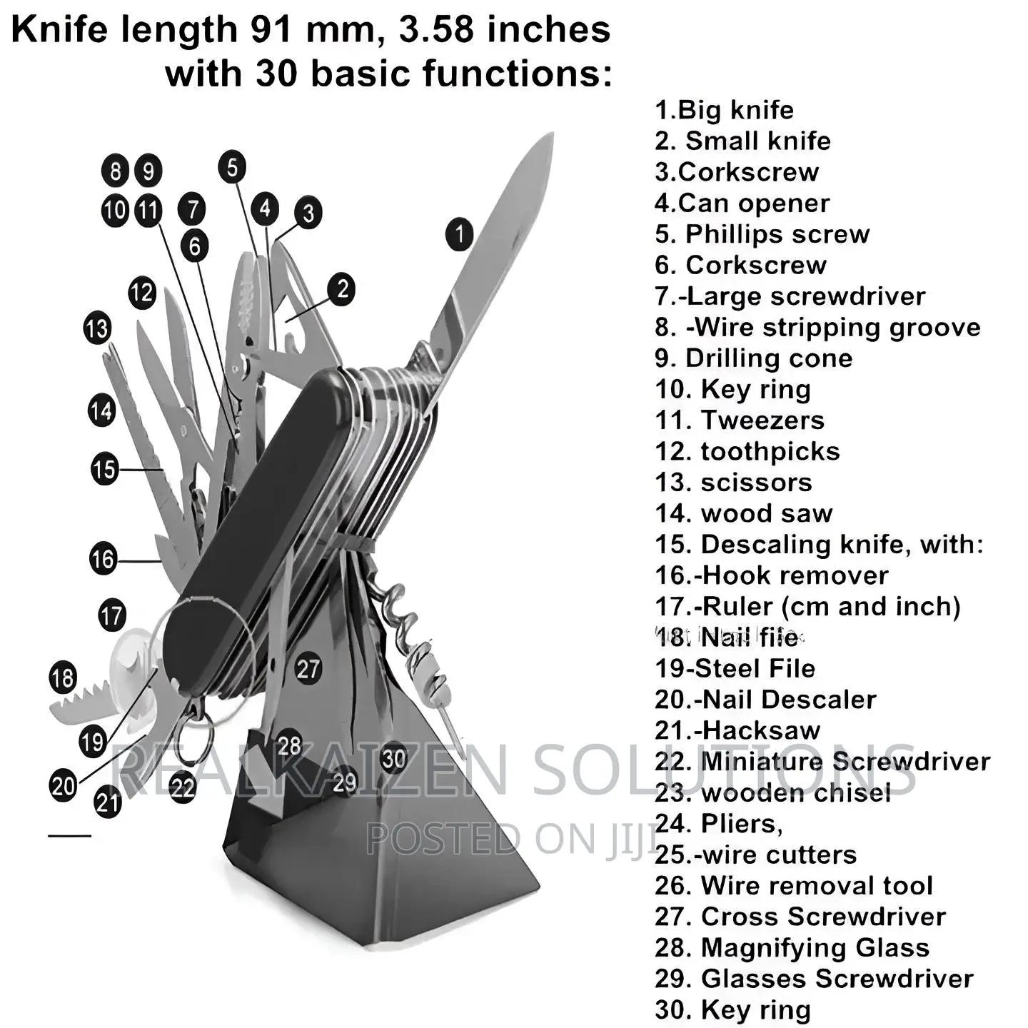 Swiss Army Foldable Multifunctional Outdoor Pocket Knife