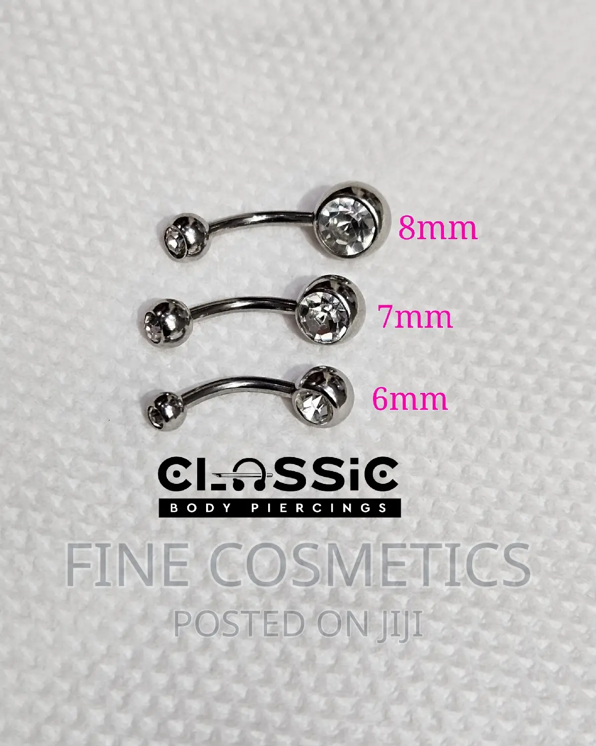 1PC Colored Belly Ring Stainless Navel /Umbilical Jewelry