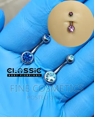 1PC Colored Belly Ring Stainless Navel /Umbilical Jewelry