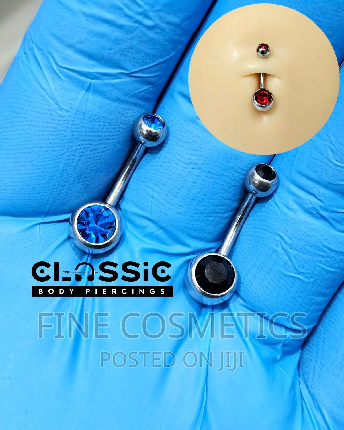 1PC Colored Belly Ring Stainless Navel /Umbilical Jewelry