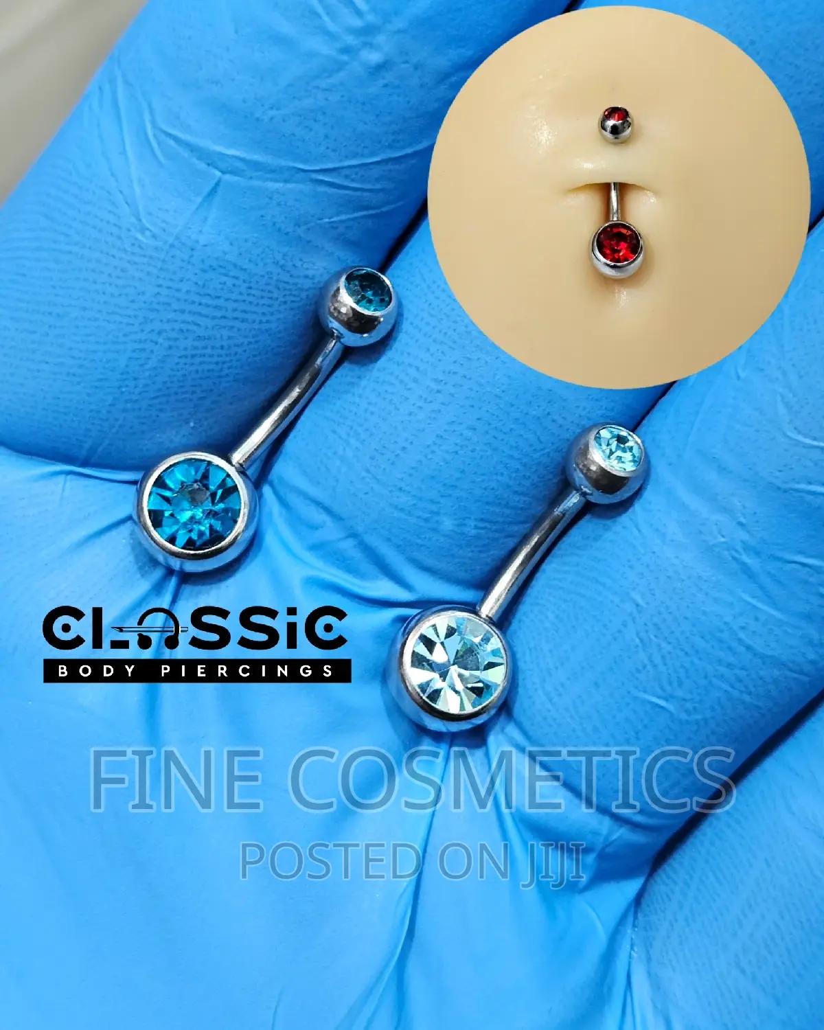 1PC Colored Belly Ring Stainless Navel /Umbilical Jewelry