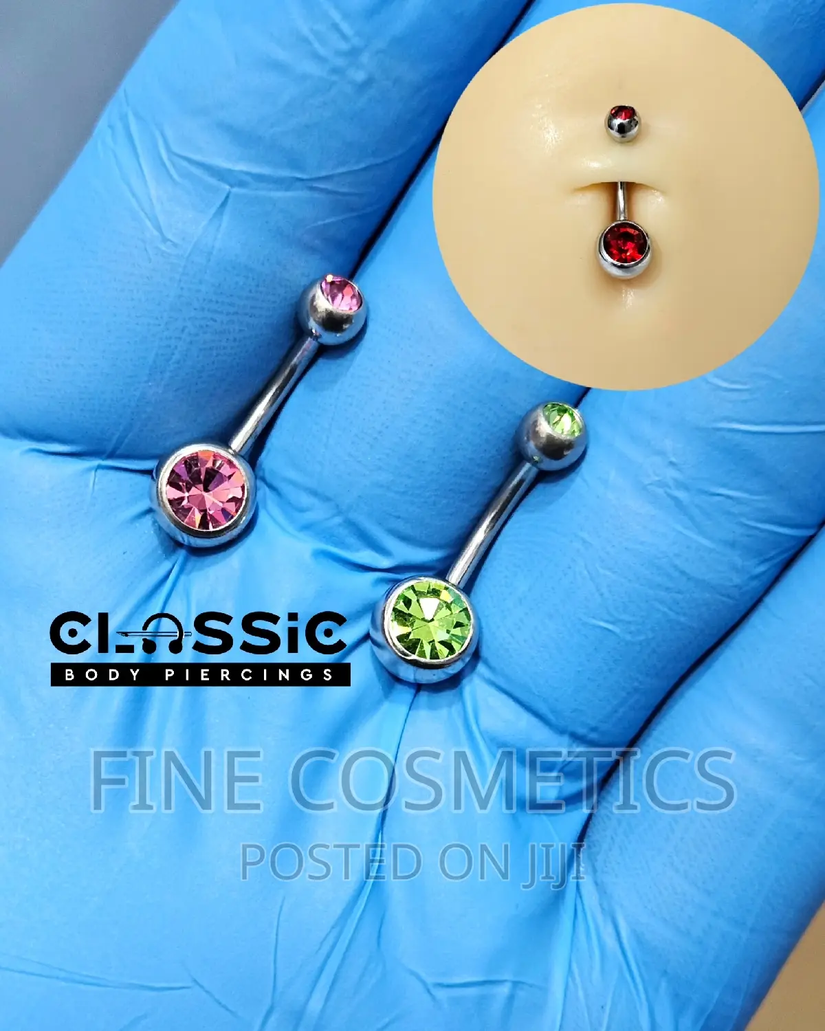 1PC Colored Belly Ring Stainless Navel /Umbilical Jewelry