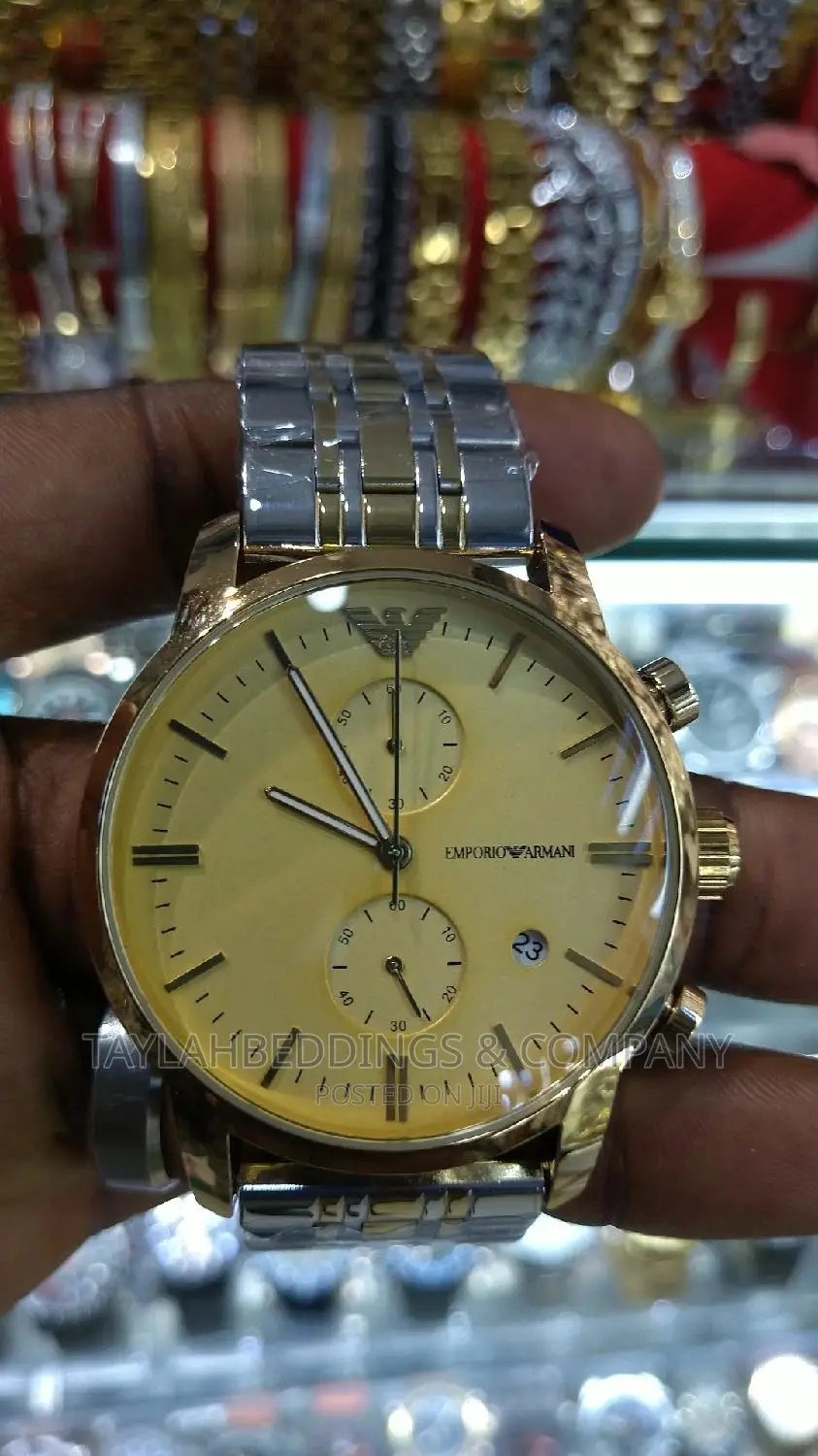 Emporio Armani Men's Gianni Chronograph Watch Two Tone AR172
