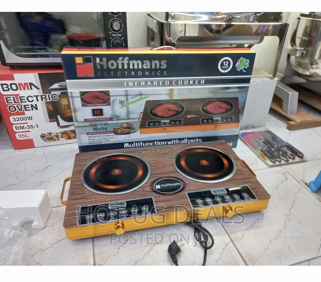 Hoffmans 2 Burner Infrared Cooker Hot Plate Stove Cooker